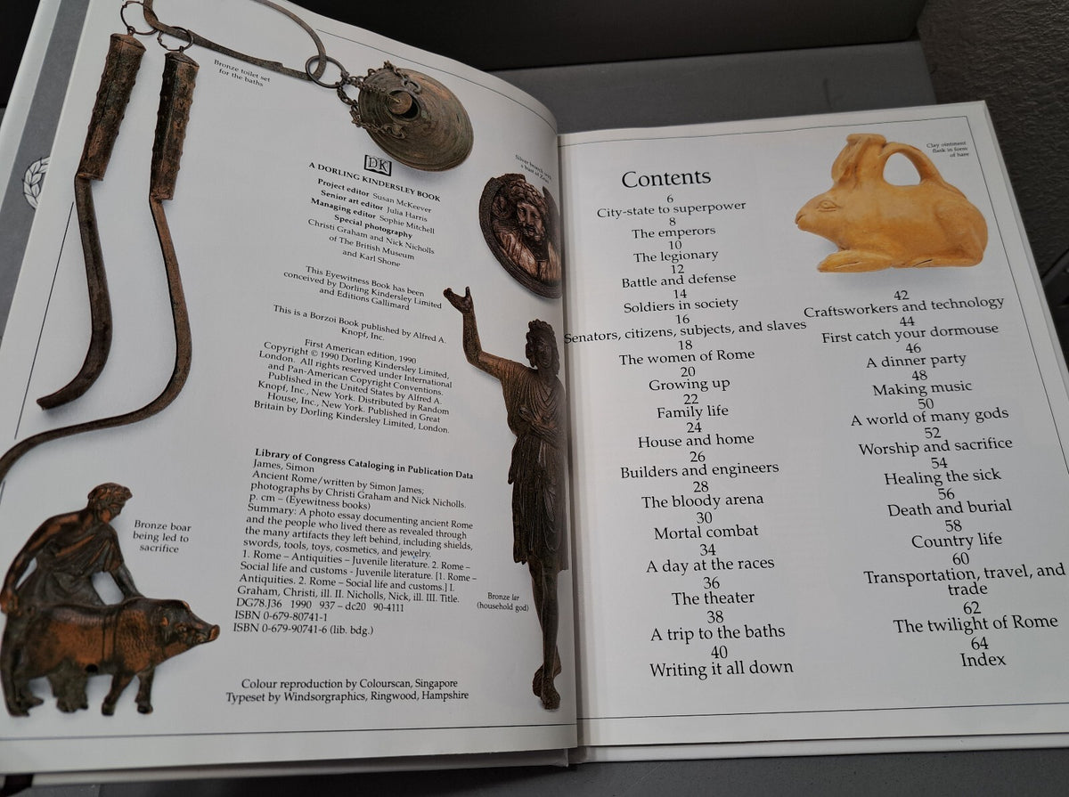 Vintage 1990 first edition of Ancient Rome by Eyewitness Books