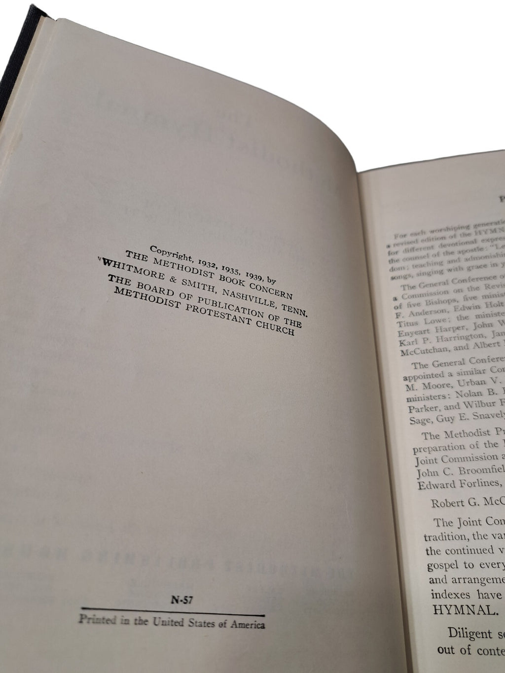 Vintage 1939 The Methodist Hymnal book