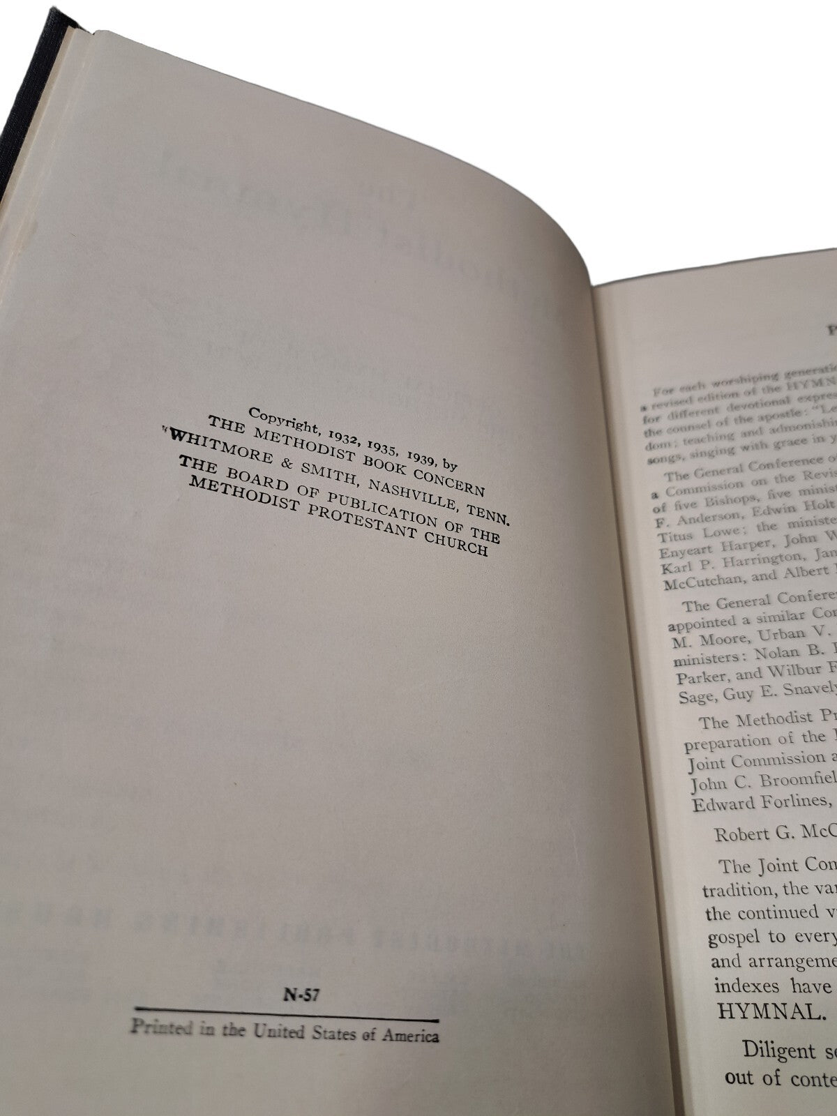 Vintage 1939 The Methodist Hymnal book