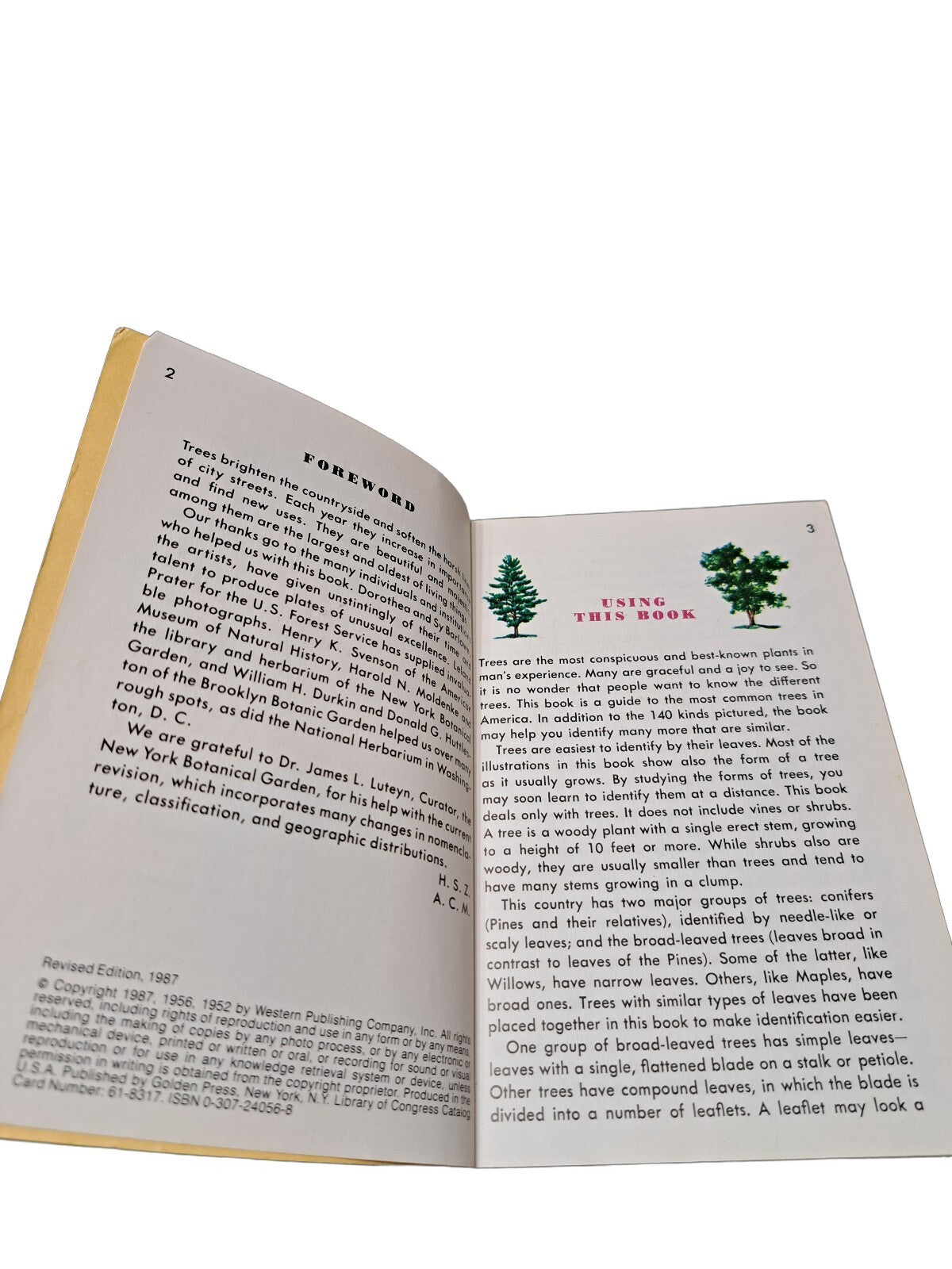 Vintage 1987 revised edition of Trees