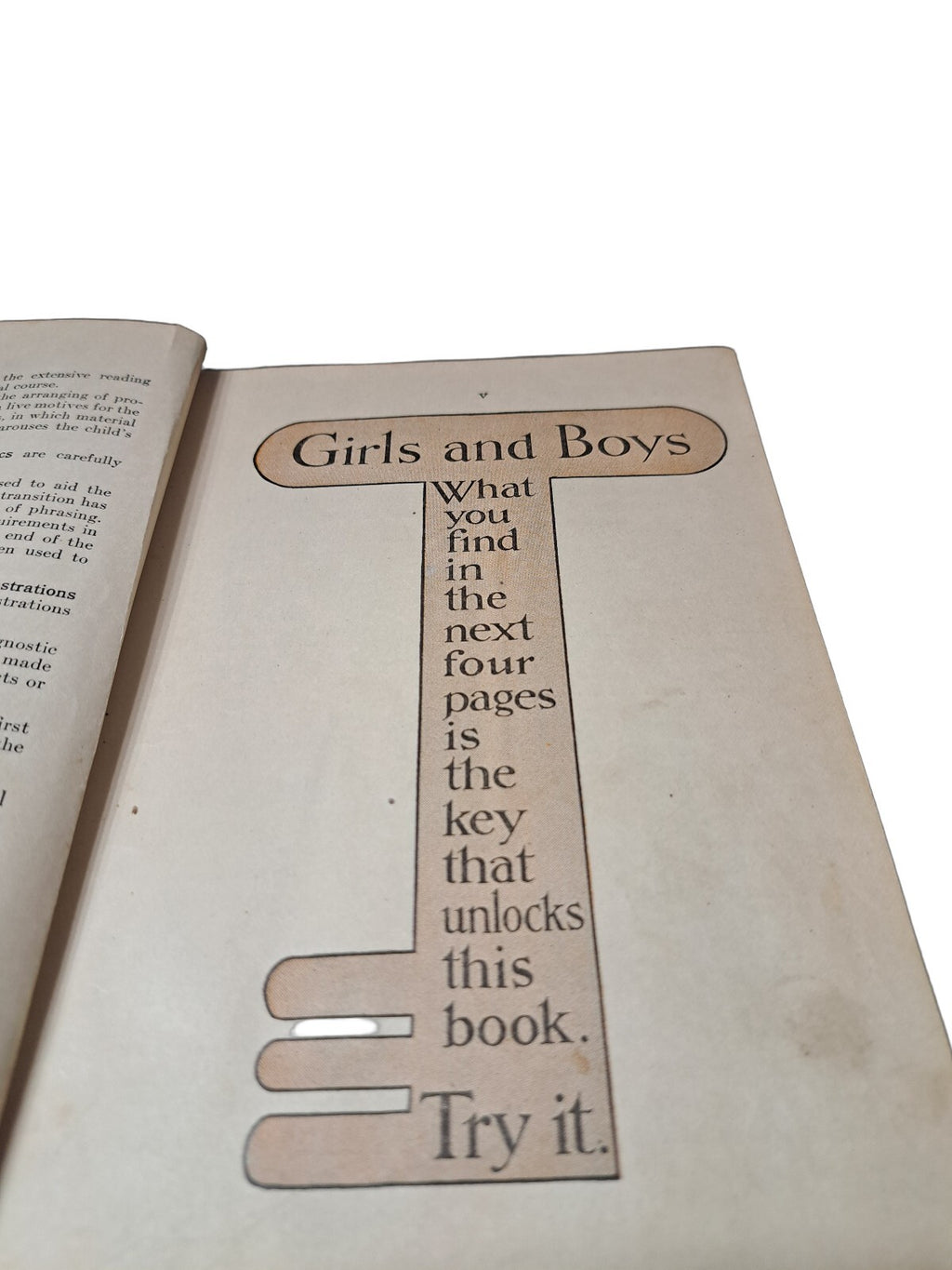 Vintage 1923 The Boys & Girls Readers:Second Reader book by Emma Miller Bolenius