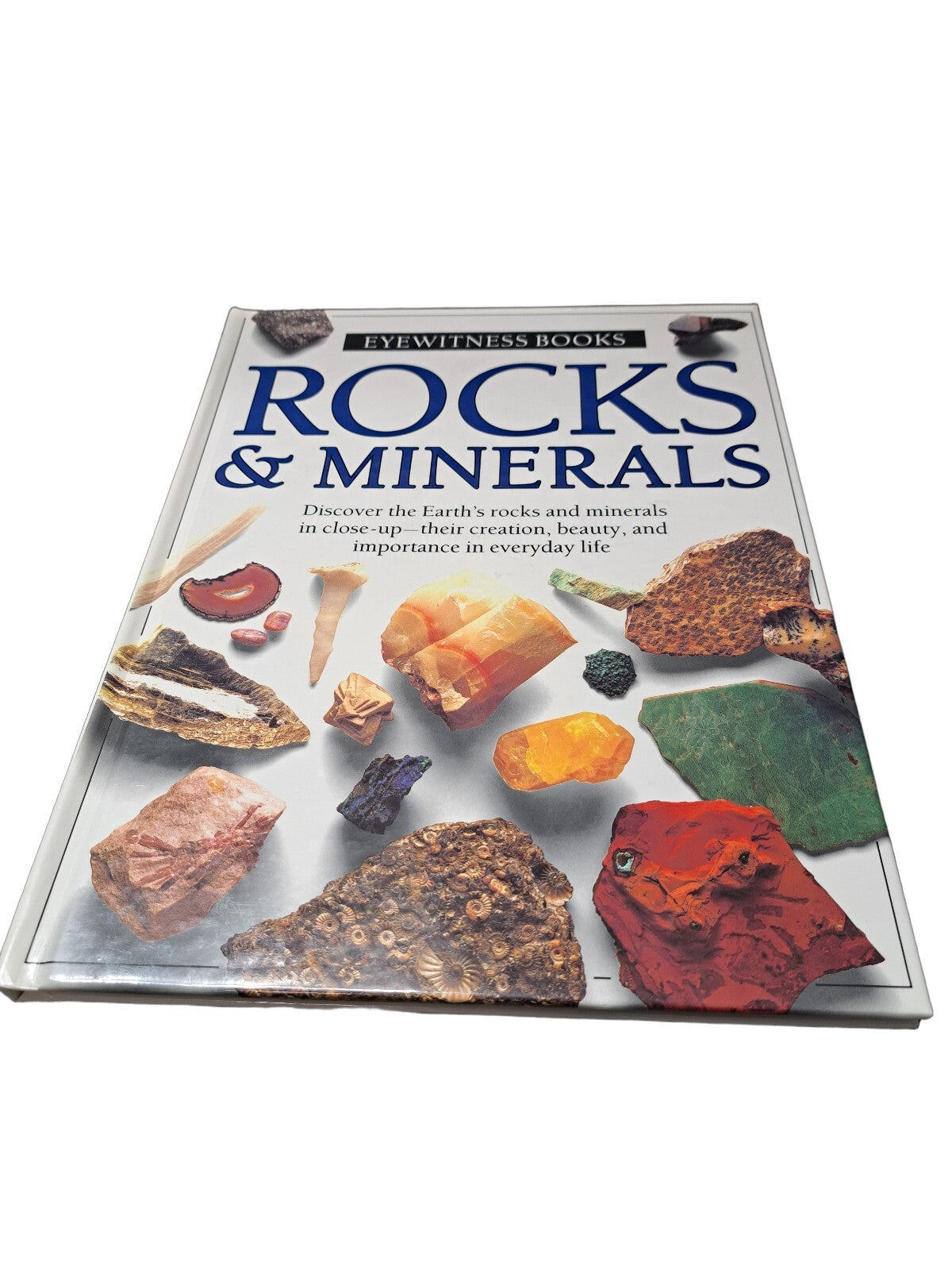 Vintage 1988 first edition of Rocks & Minerals by Eyewitness Books