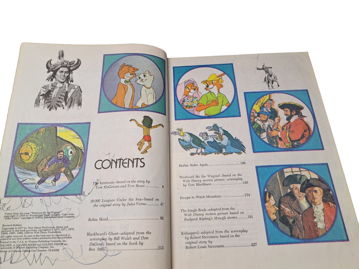 Vintage 1977 Walt Disney Great Moments In Fiction book