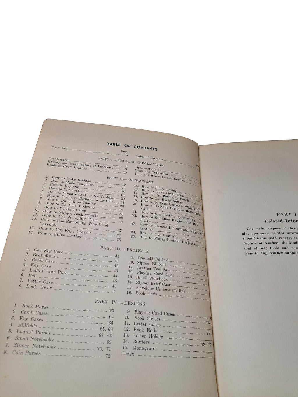 Vintage 1940 General Leathercraft book by Raymond Cherry