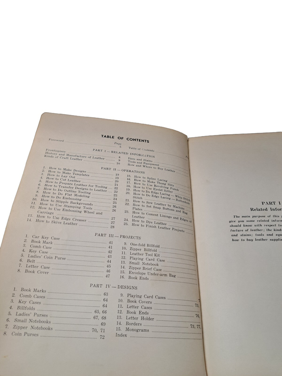 Vintage 1940 General Leathercraft book by Raymond Cherry