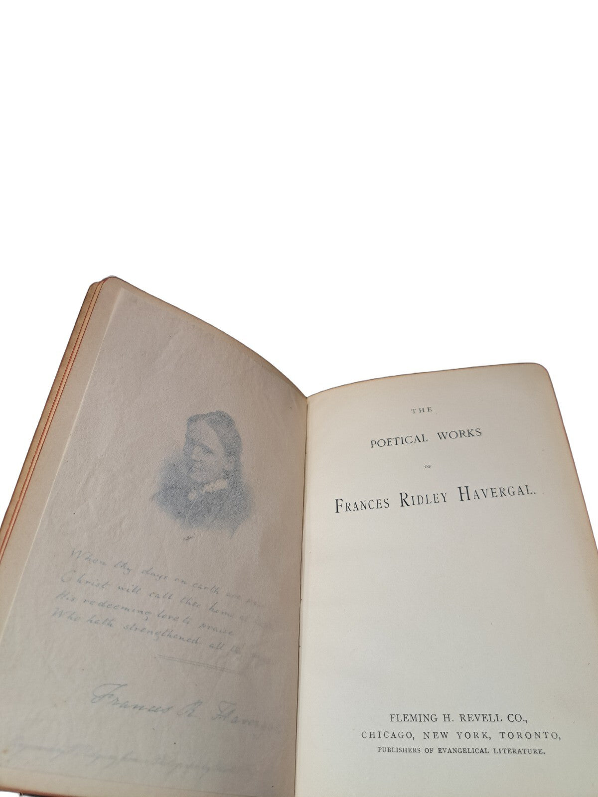 Rare 1800s The Poetical Works of Frances Ridley Havergal book