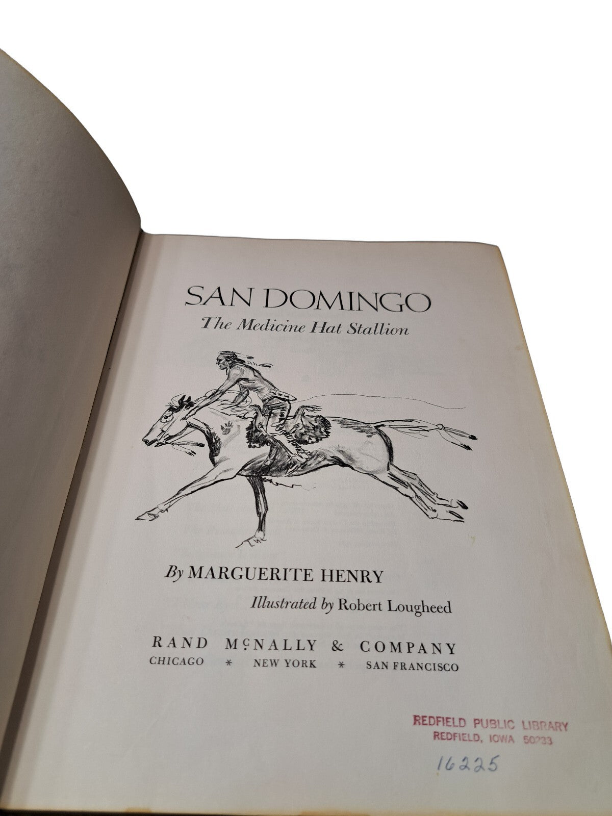 Vintage 1972 first printing of San Domingo: The Medicine Hat Stallion book
