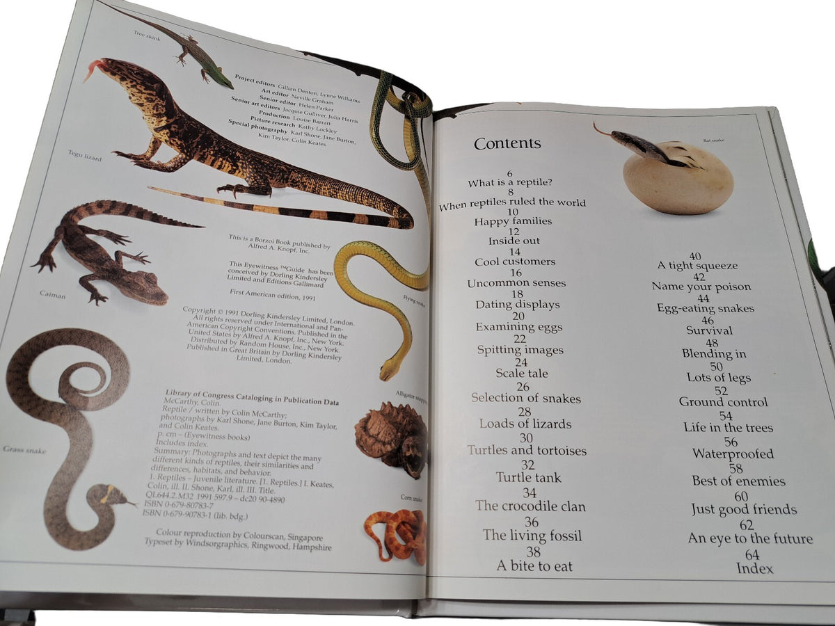 Vintage 1991 first edition of Reptile by Eyewitness Books