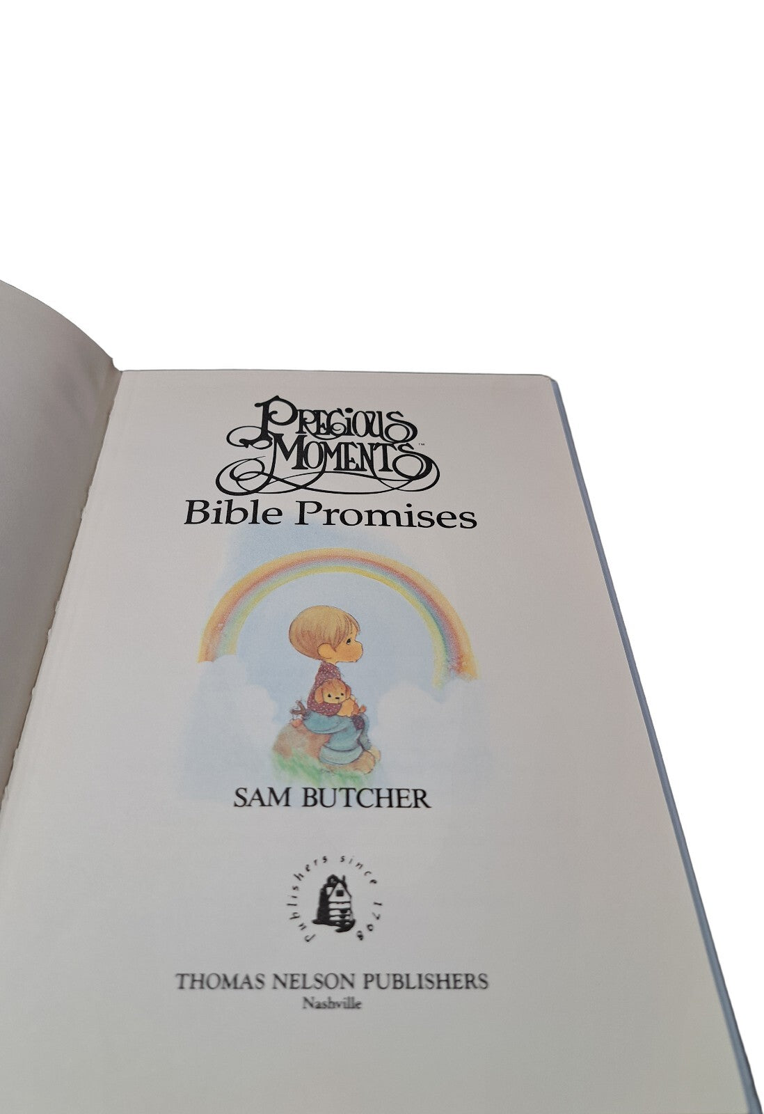 Vintage 1990 Precious Moments Bible Promises book by Sam Butcher
