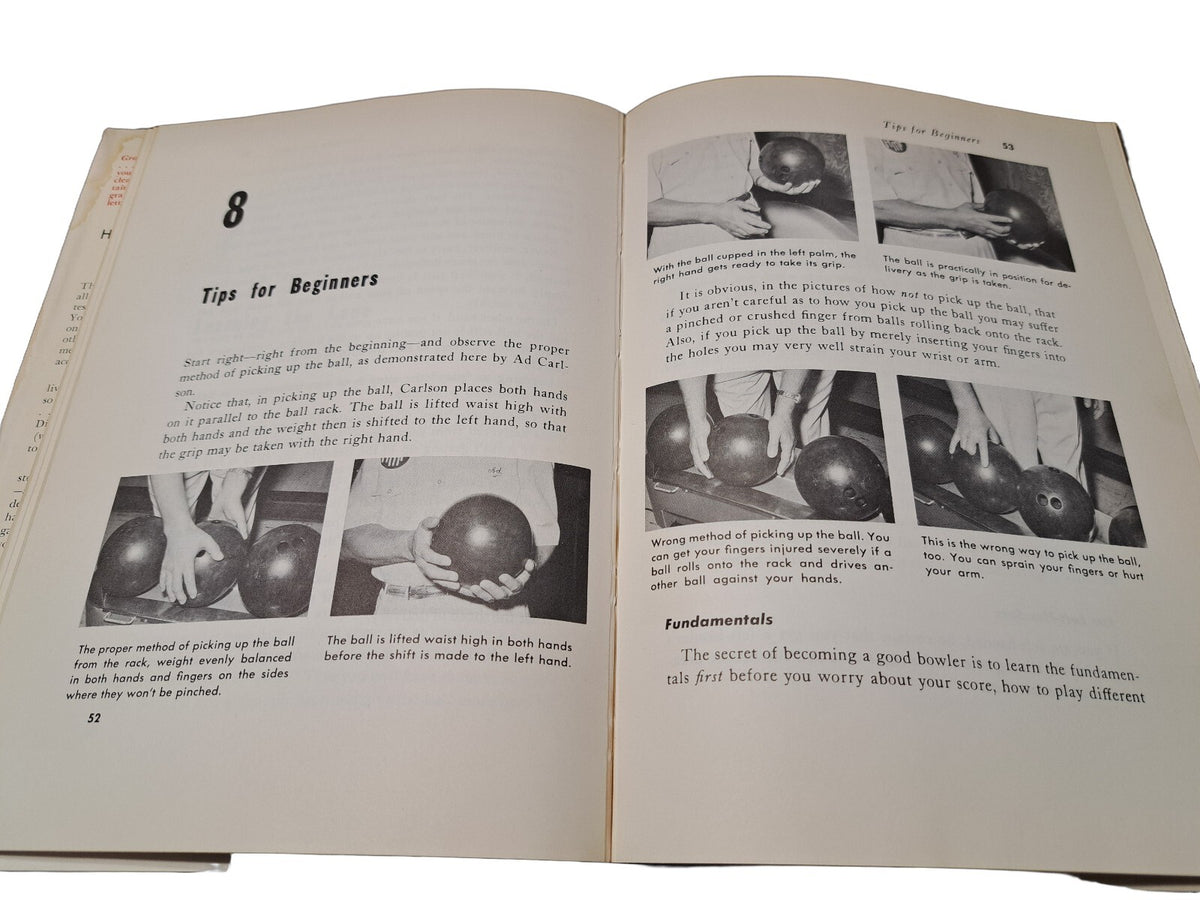 Vintage 1958 The Complete Handbook of Bowling by Oscar Fraley