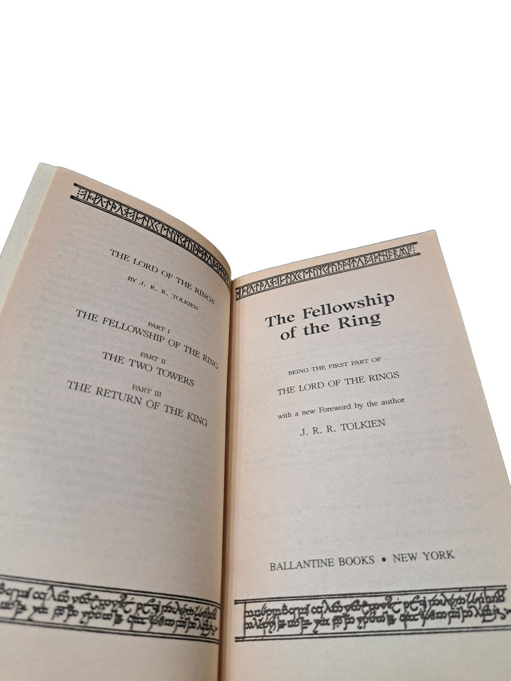 Vintage 1973 The Fellowship of the Ring book by J R R Tolkien
