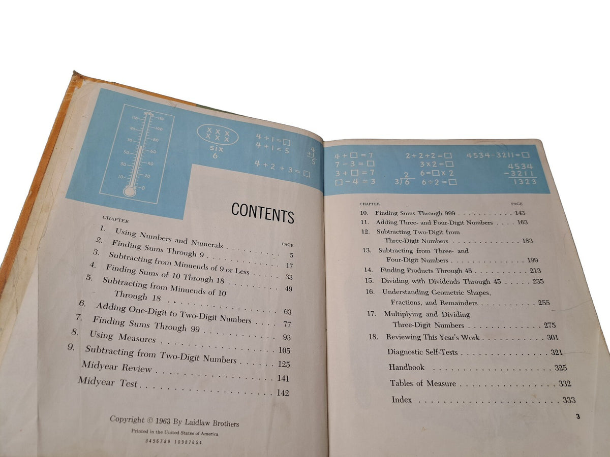 Vintage 1963 Arithmetic books 3 & 4