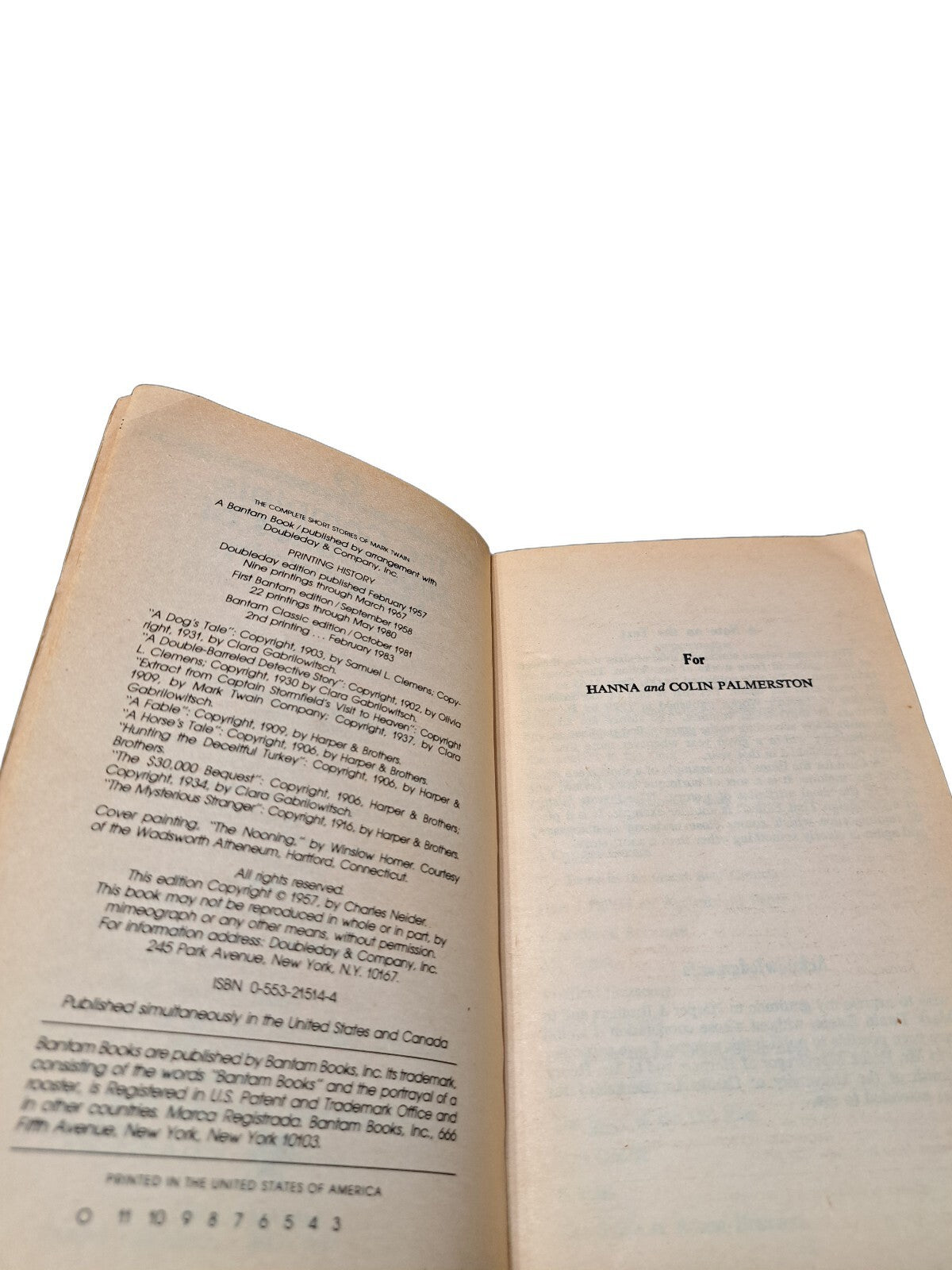 Vintage 1983 The Complete Short Stories of Mark Twain book