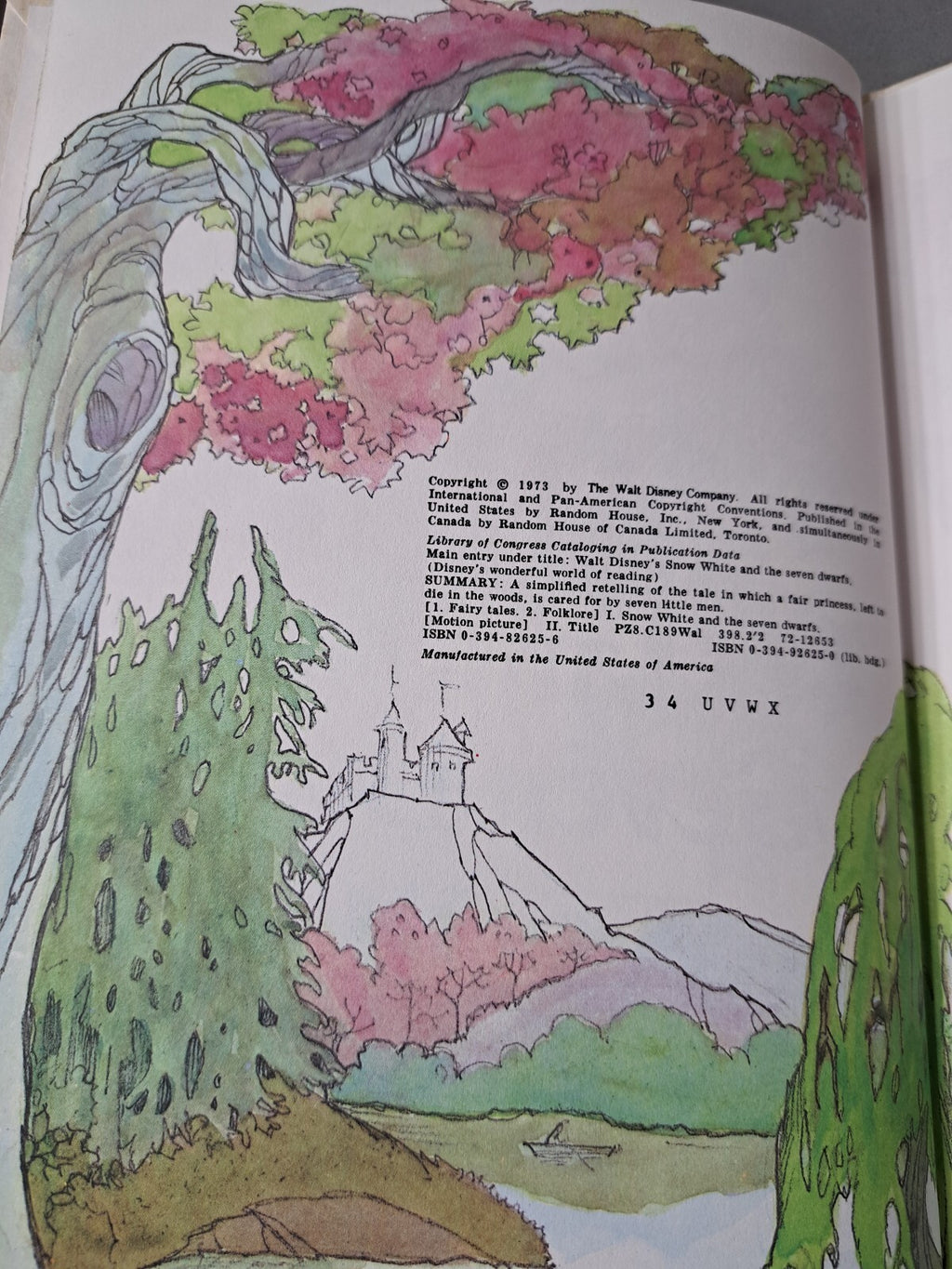 Vintage 1973 Walt Disney's Snow White and the Seven Dwarfs
