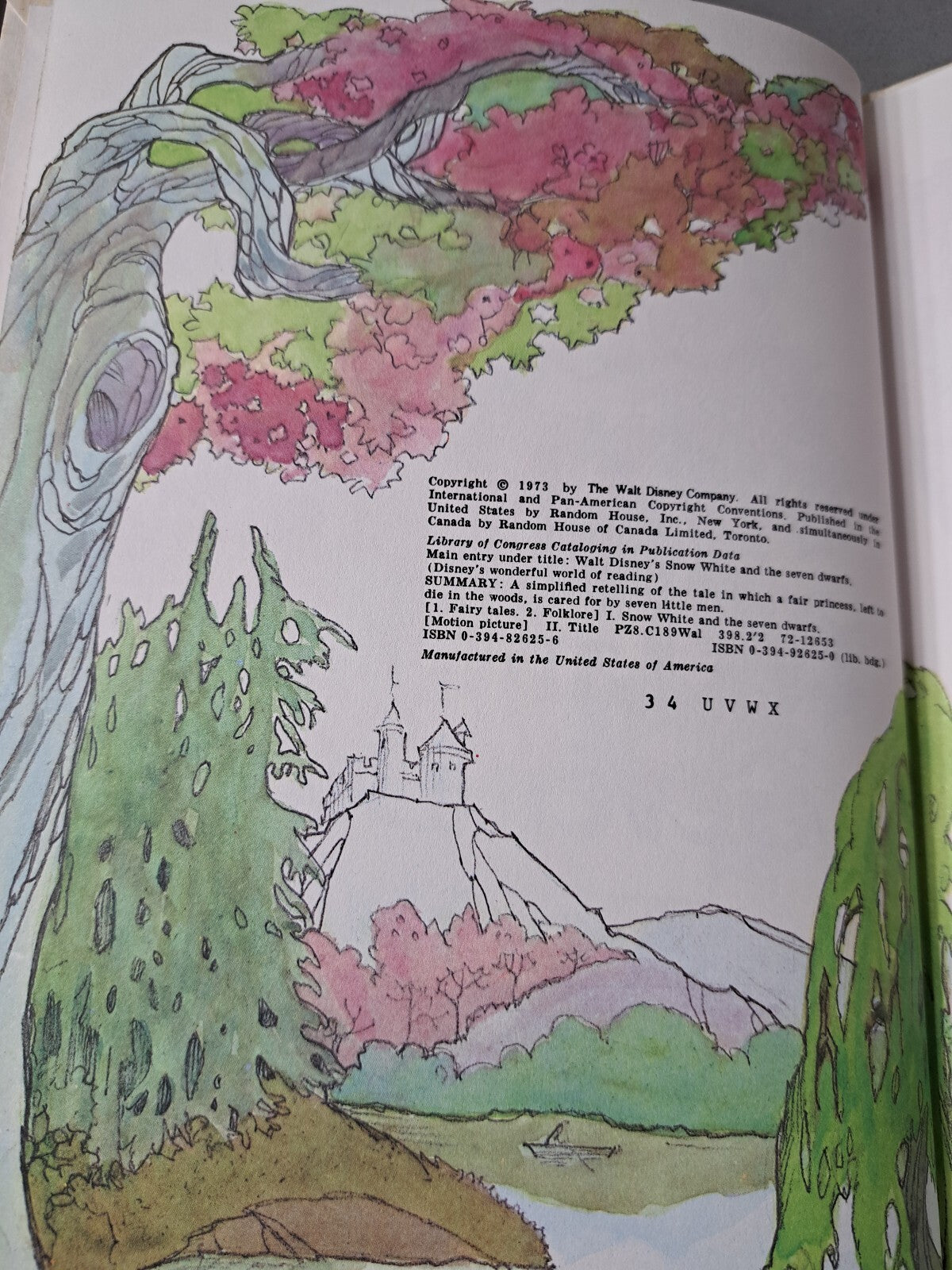 Vintage 1973 Walt Disney's Snow White and the Seven Dwarfs