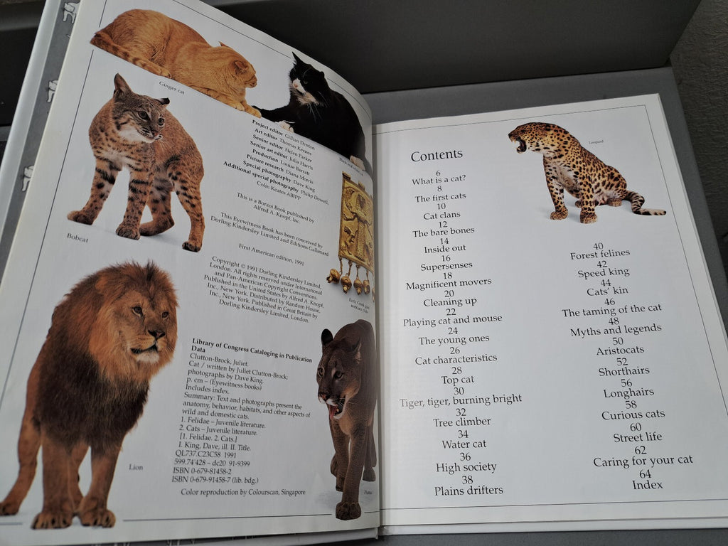 Vintage 1991 first edition of Cat by Eyewitness Books