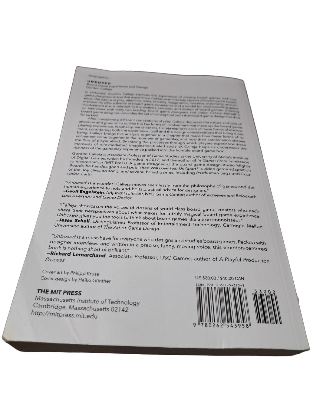 2022 Unboxed: Board Game Experience and Design by Gordon Calleja