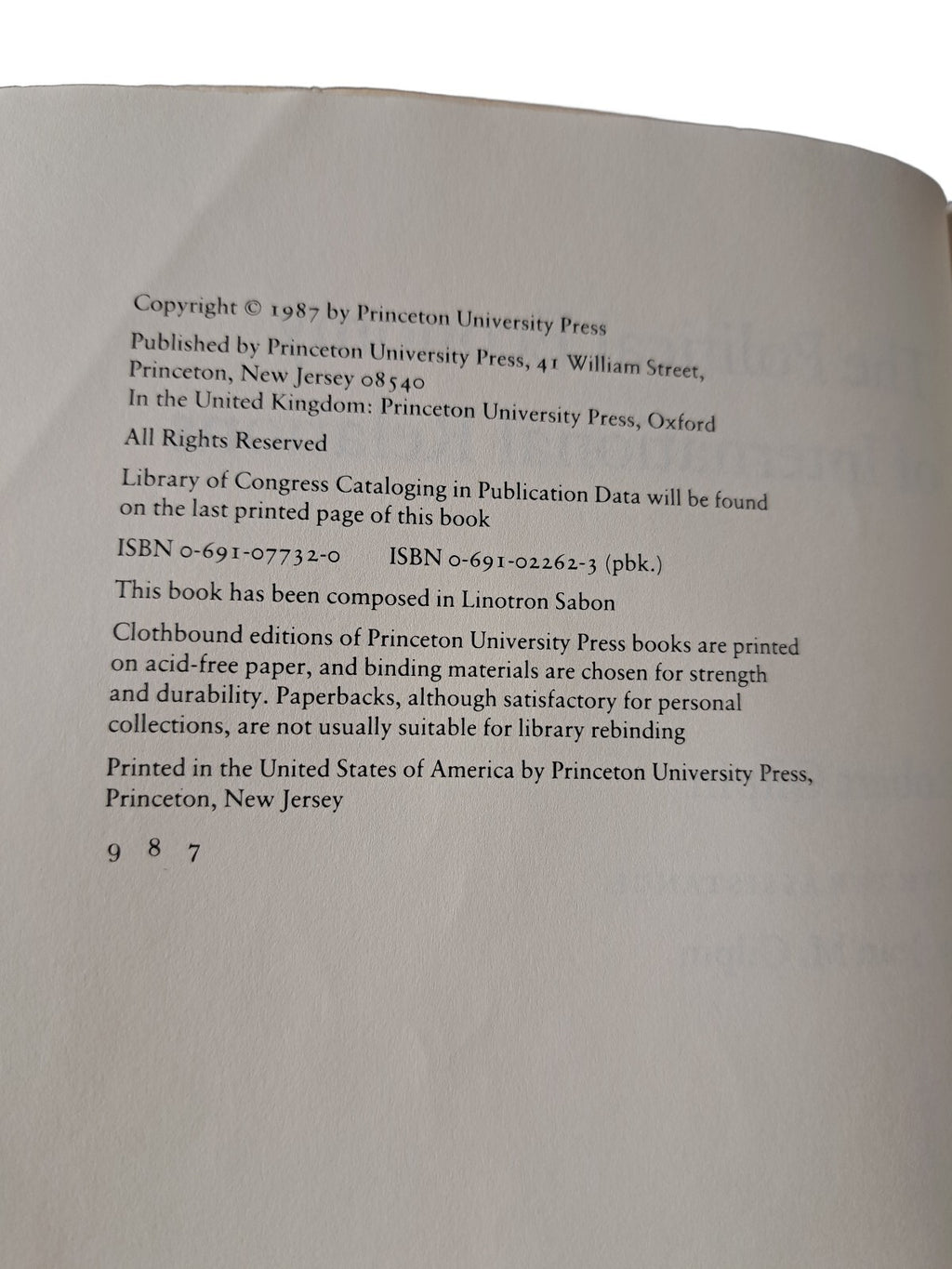Vintage 1987 The Political Economy of International Relations book by Robert Gilpin