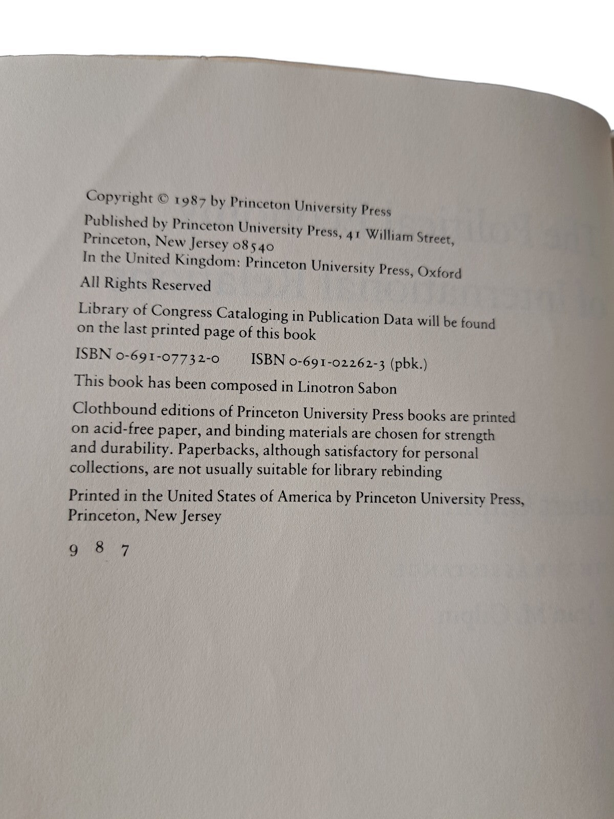 Vintage 1987 The Political Economy of International Relations book by Robert Gilpin