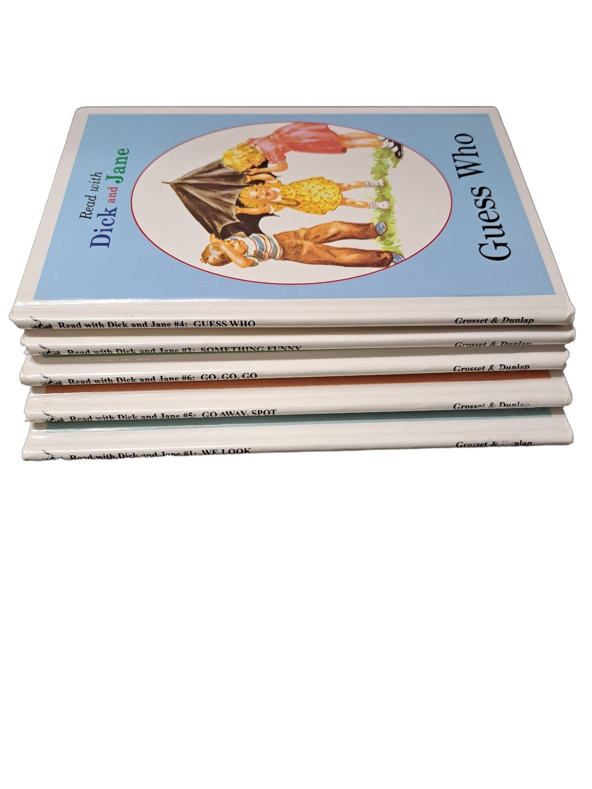 Vintage 1979 & 1984 Read with Dick and Jane series - books 1, 2, 4-6