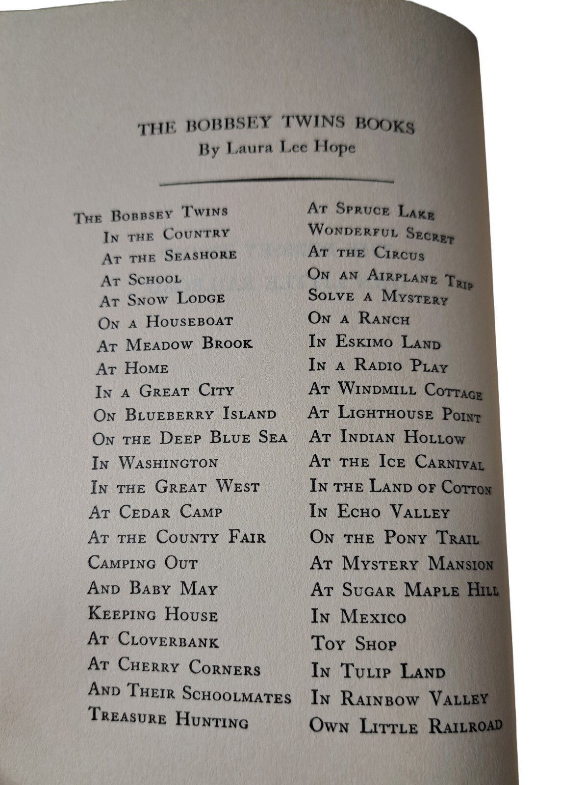 Vintage 1951 first edition of The Bobbsey Twins' Own Little Railroad book by Laura Lee Hope