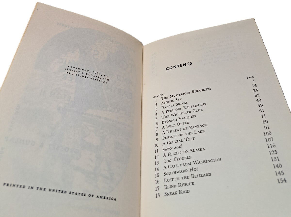 Vintage 1954 Tom Swift and His Atomic Earth Blaster book by Victor Appleton II
