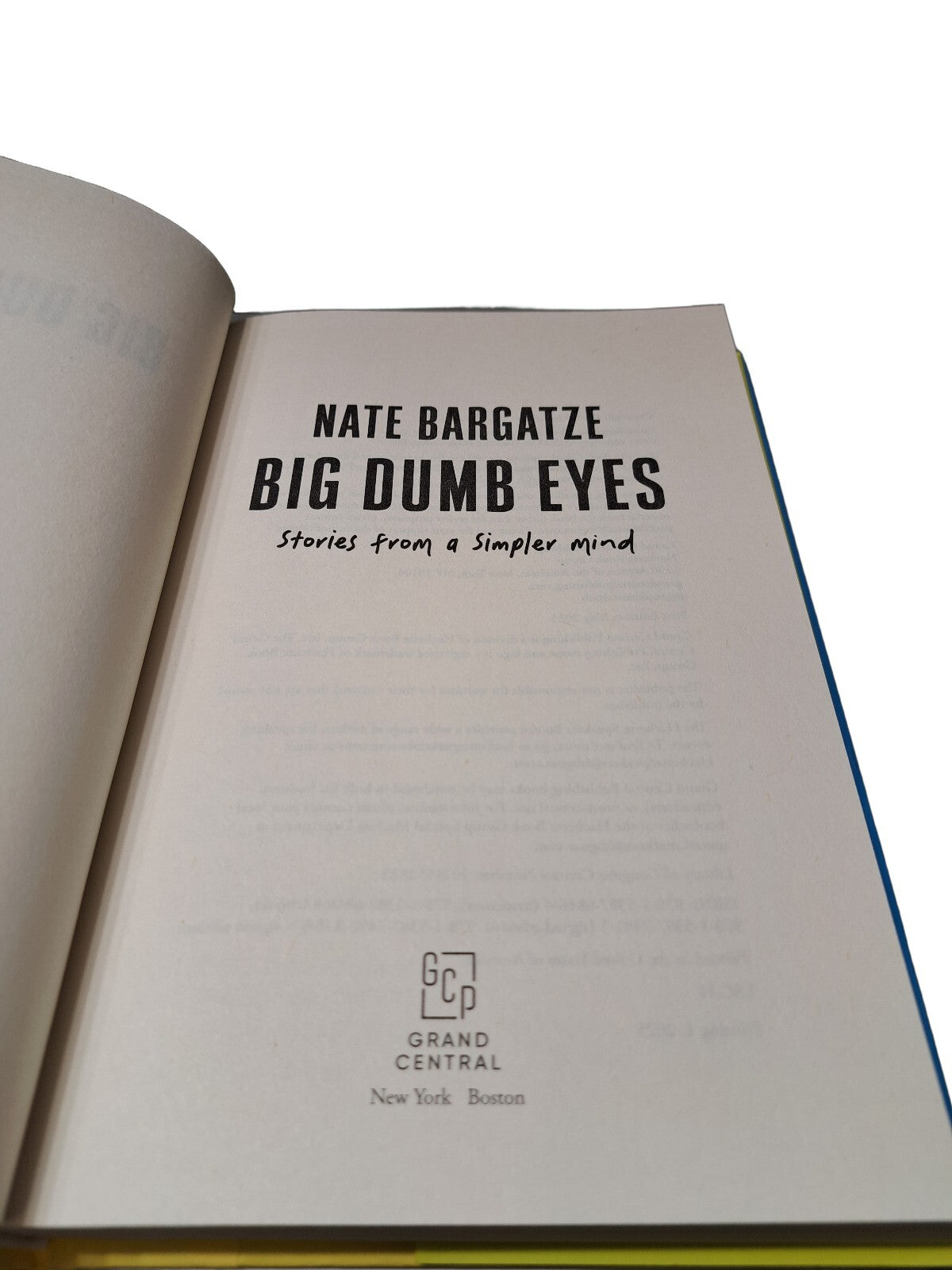 2025 Big Dumb Eyes: Stories From a Simpler Mind by Nate Bargatze