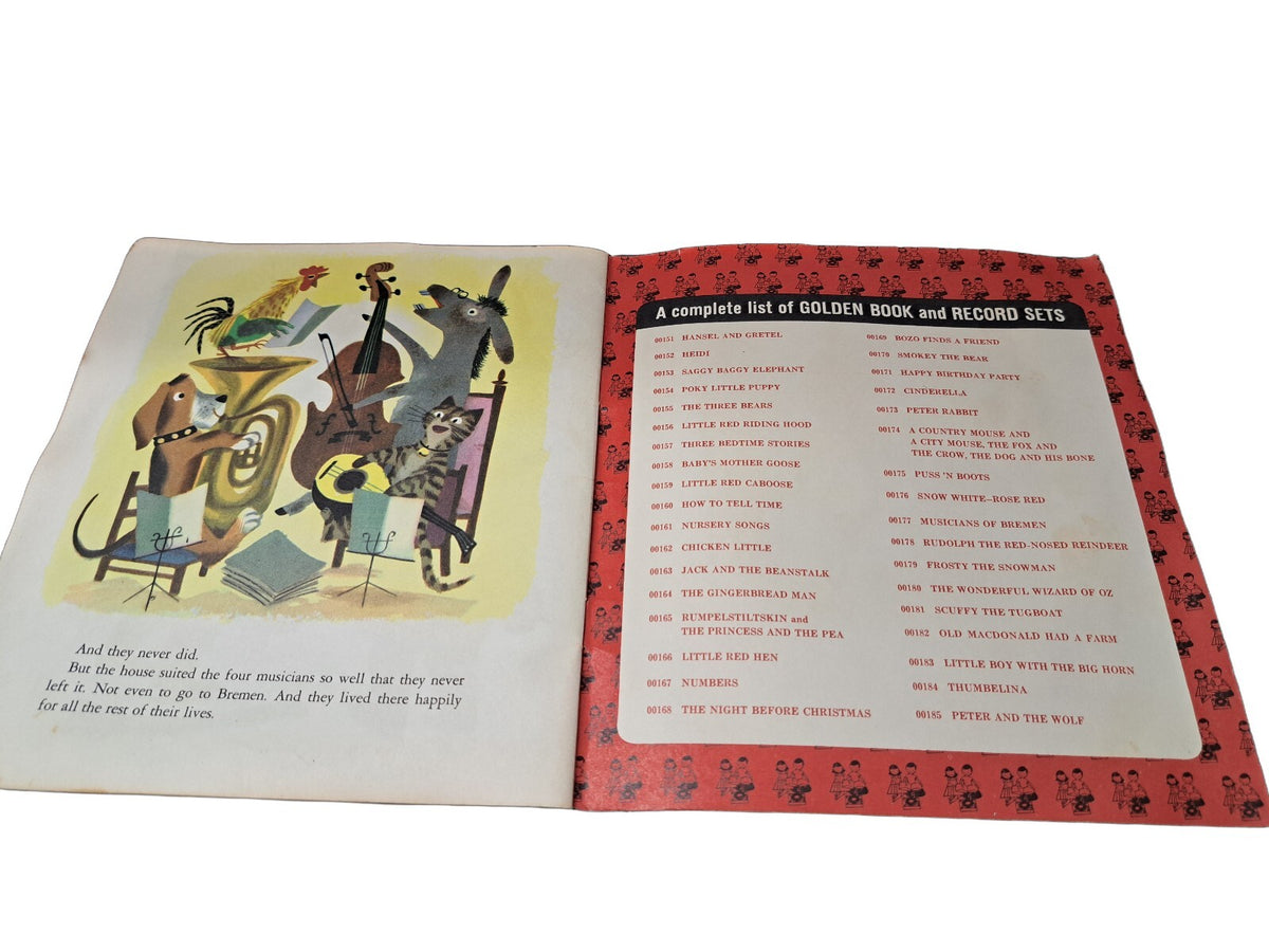 Vintage 1954 The Musicians of Bremen with vinyl record