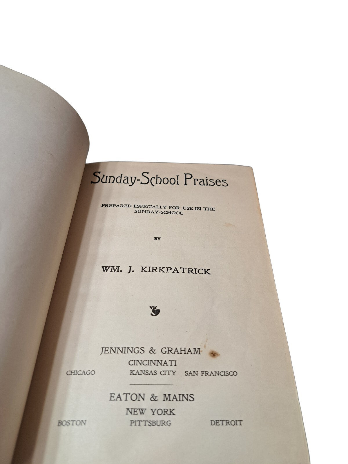 Vintage 1900 Sunday School Praises