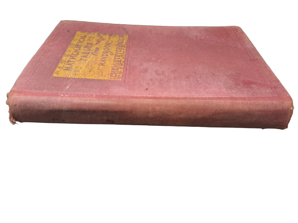 Vintage 1947 Mathematical Tables from Handbook of Chemistry and Physics