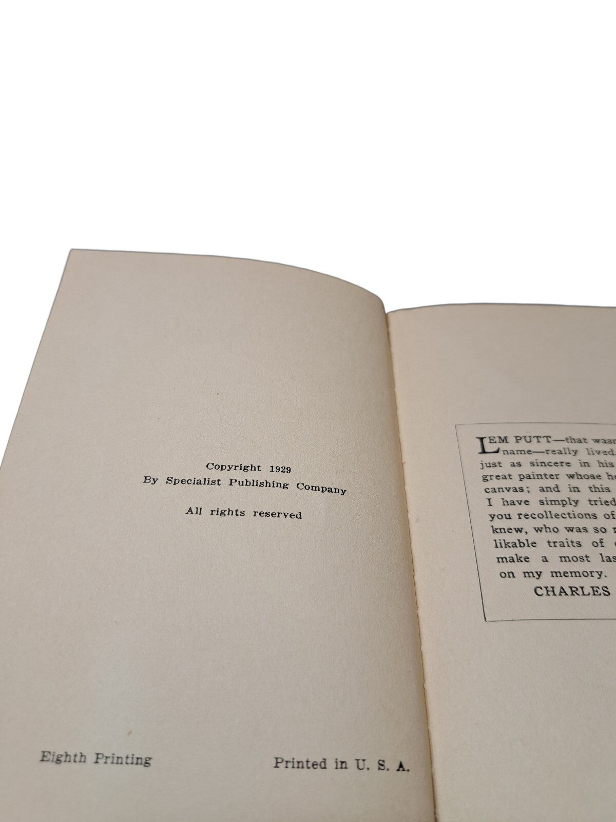 Vintage 1929 The Specialist book by Charles (Chic) Sale