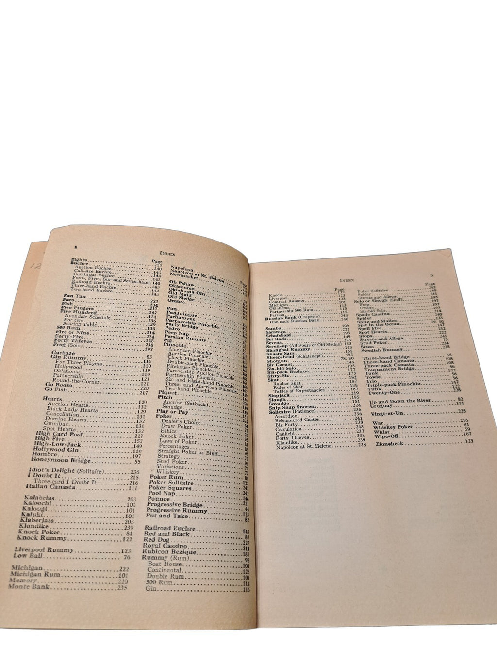 Vintage 1966 Official Rules of Card Games 54th edition book