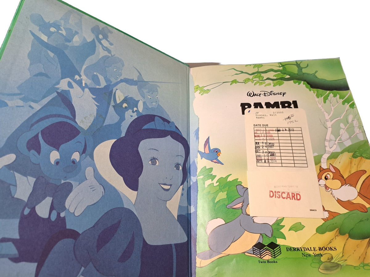 Vintage 1988 Bambi oversized book by Walt Disney