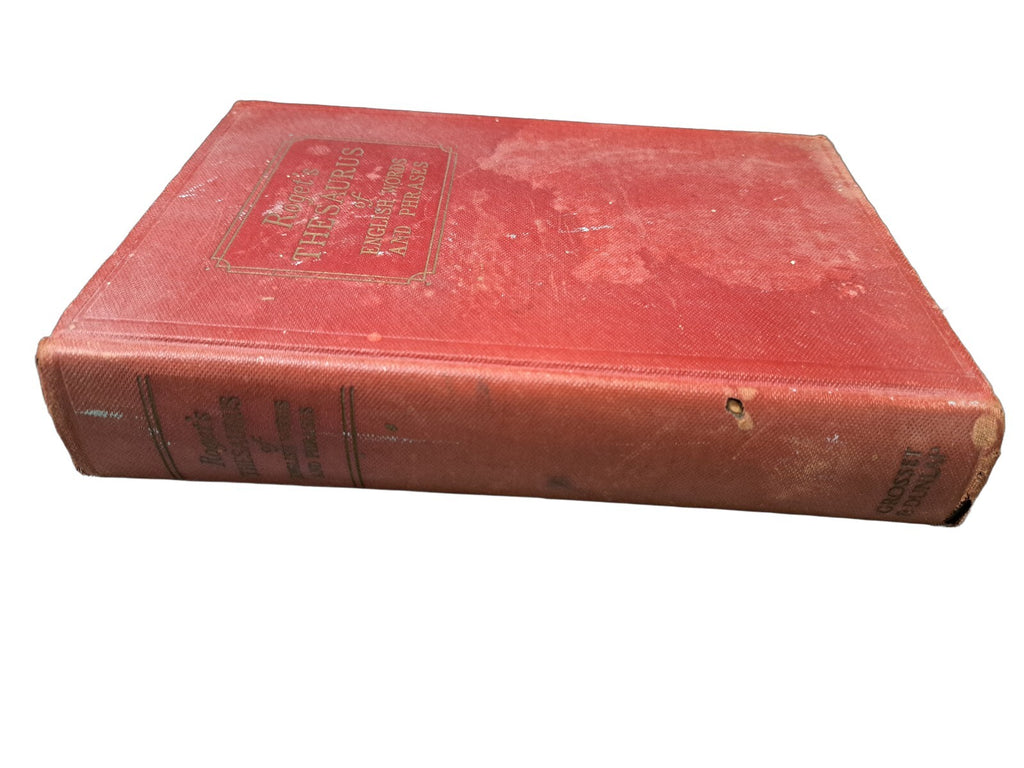Vintage 1935 Thesaurus of English Words and Phrases book by Peter Mark Roget