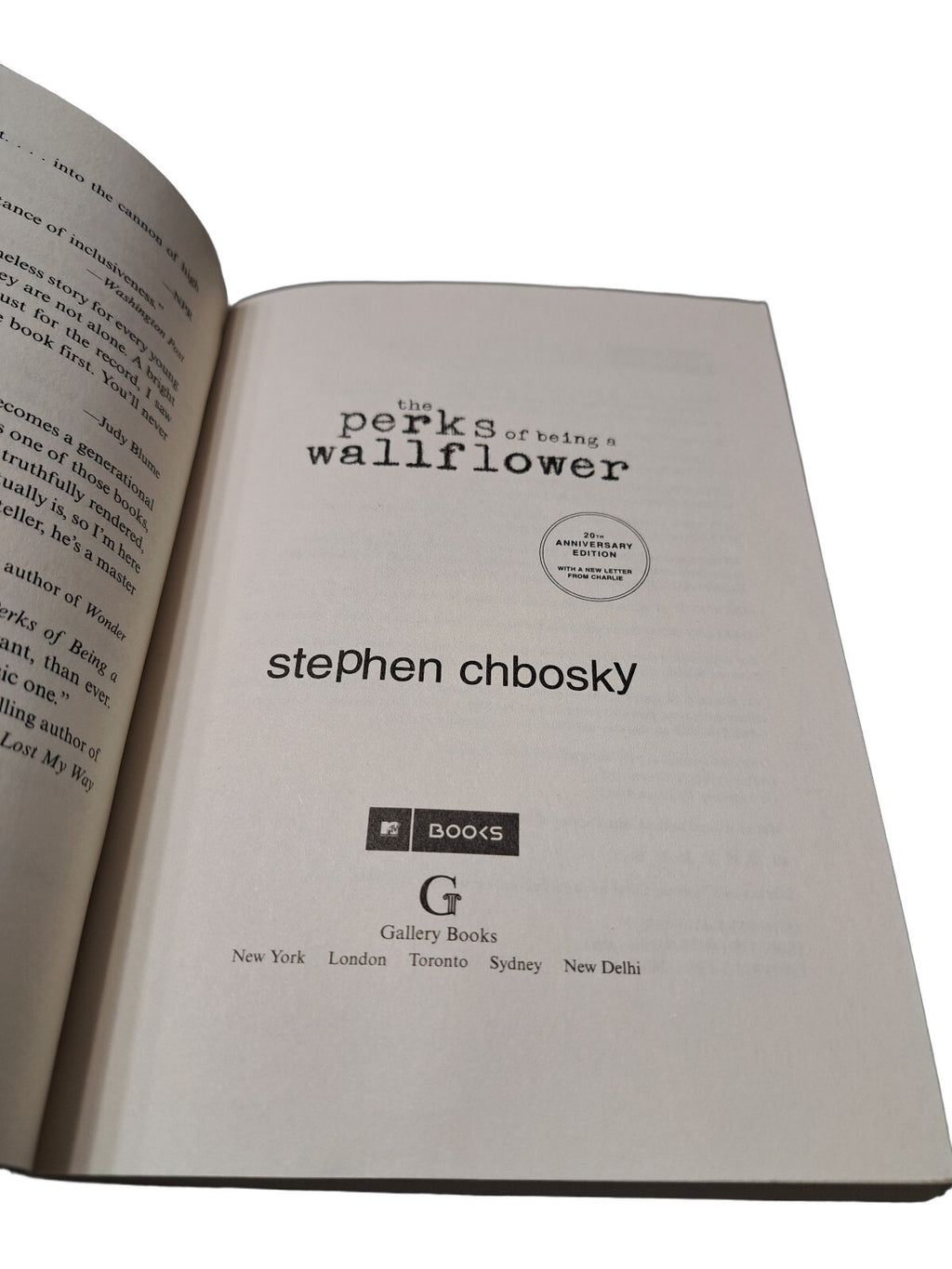 The Perks of Being a Wallflower Novel by Stephen Chbosky