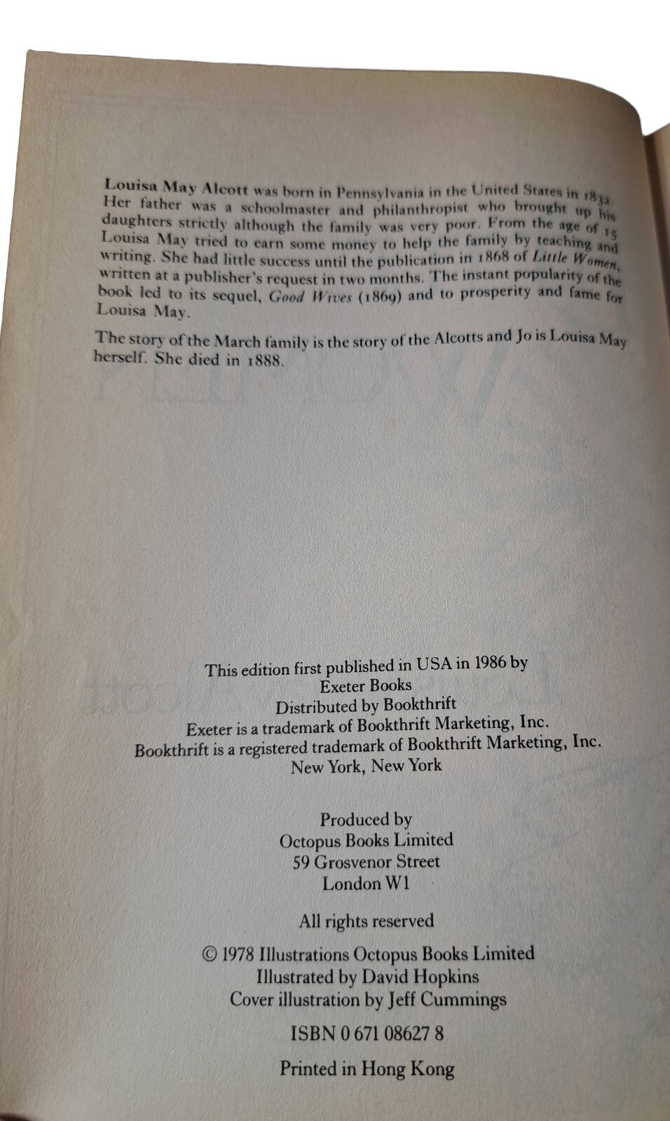 Vintage 1986 Little Women book by Louisa May Alcott