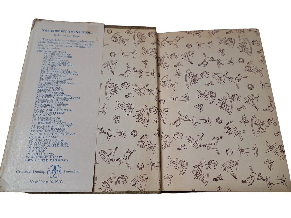 Vintage 1944 first edition of The Bobbsey Twins on the Pony Trail book by Laura Lee Hope