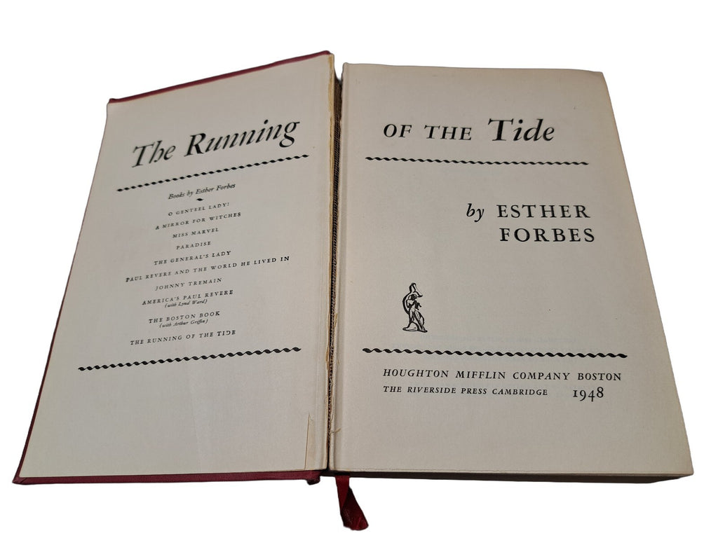 Vintage 1948 The Running of the Tide book by Esther Forbes