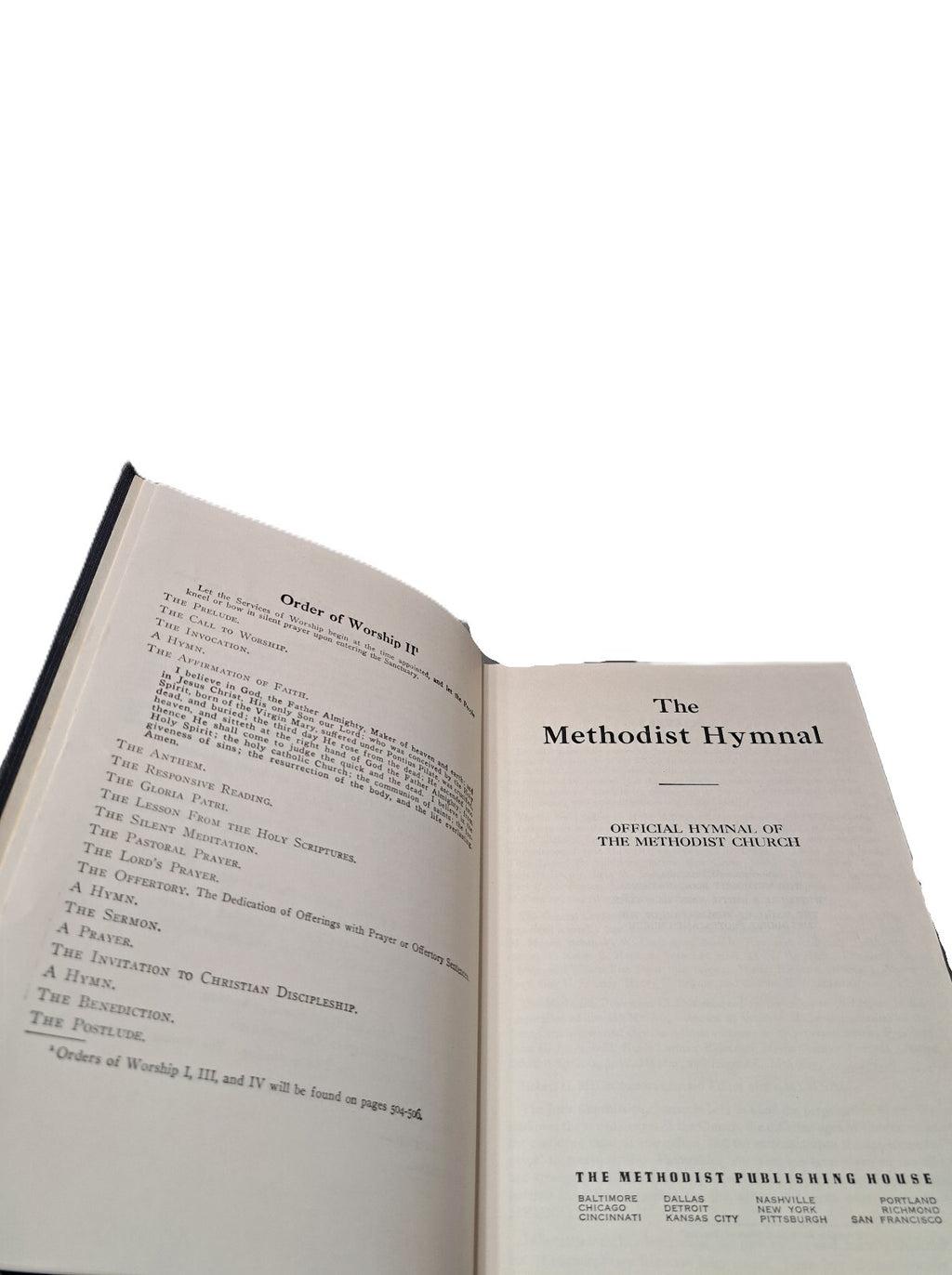 Vintage 1939 The Methodist Hymnal book