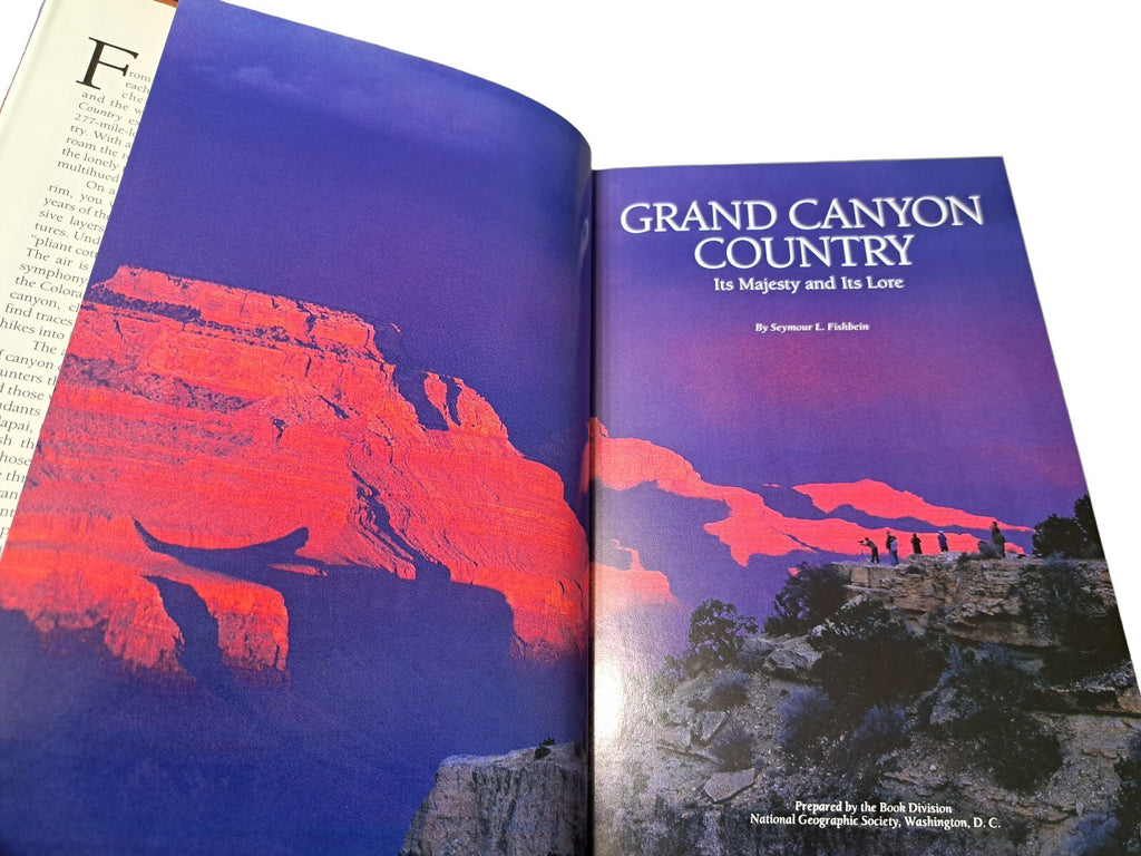 Vintage 1991 Grand Canyon Country: Its Majesty and Its Lore by Seymour L Fishbein