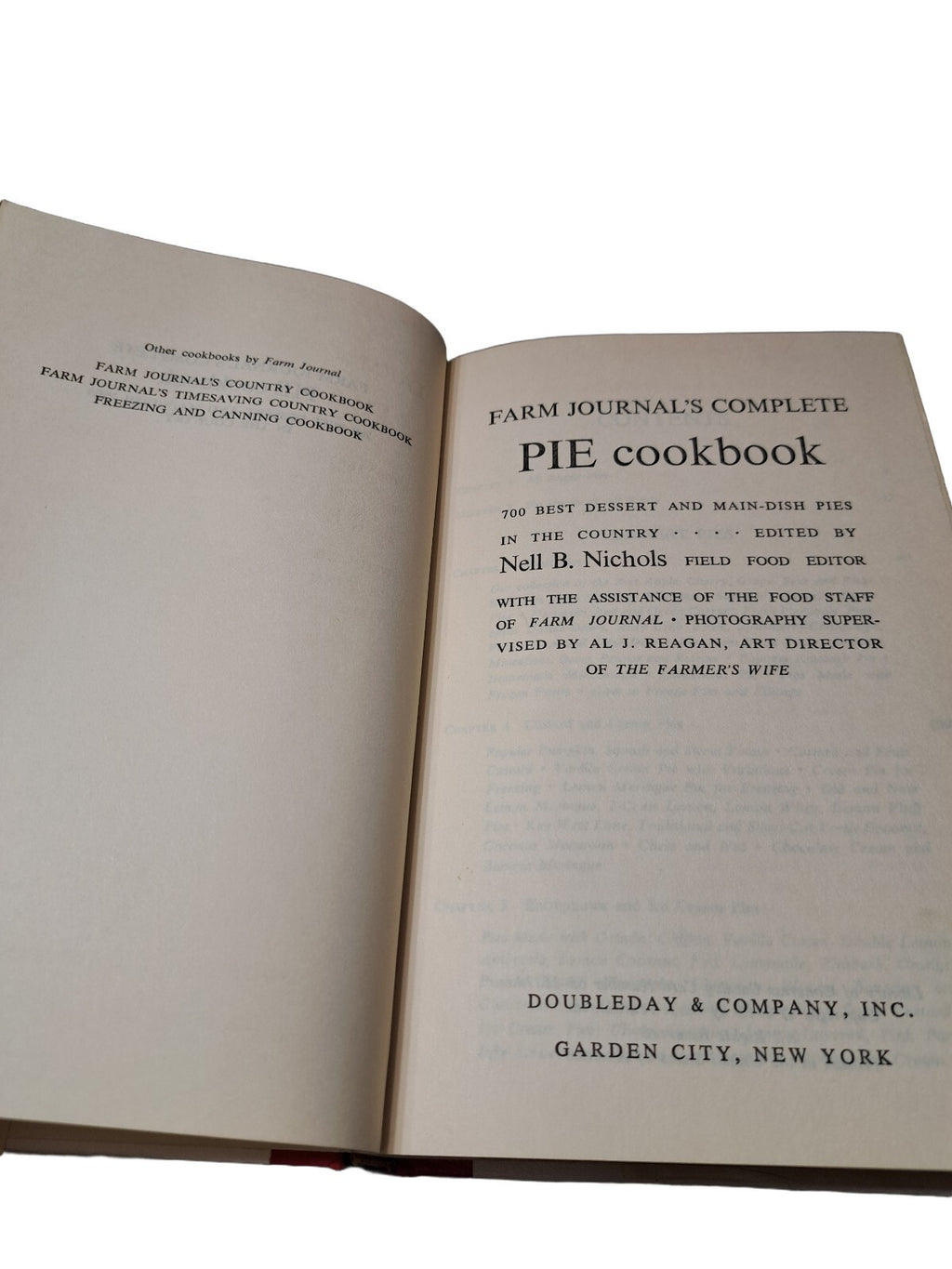 Vintage 1965 Farm Journal's Complete PIE cookbook