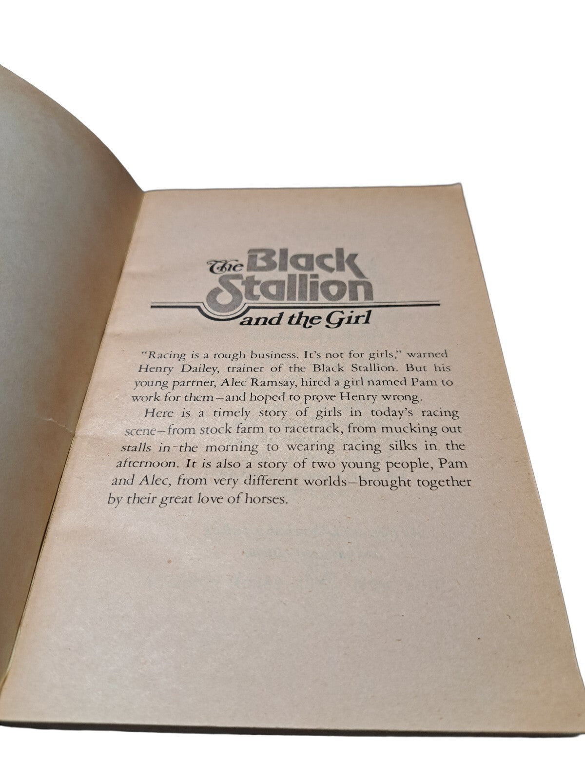 Vintage 1971 The Black Stallion and the Girl book by Walter Farley