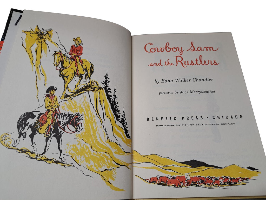 Vintage 1970 Cowboy Sam and the Rustlers book by Edna Walker Chandler
