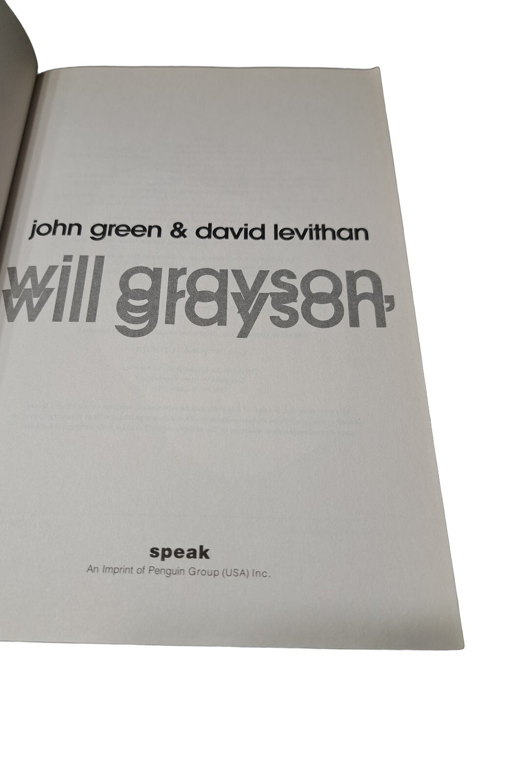 2010 Will Grayson, Will Grayson by John Green and David Levithan