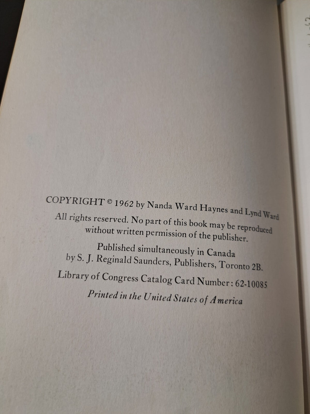 Vintage 1962 first printing of Hi Tom by Nanda Ward