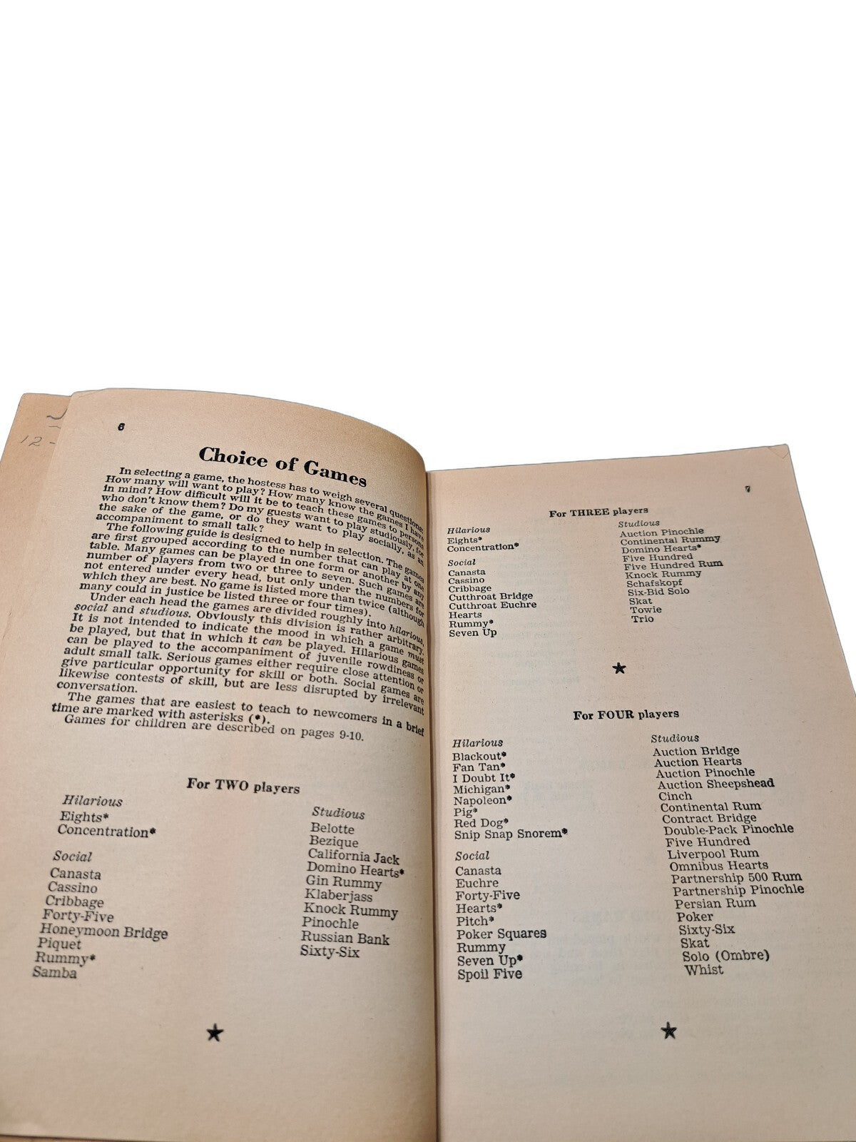 Vintage 1966 Official Rules of Card Games 54th edition book