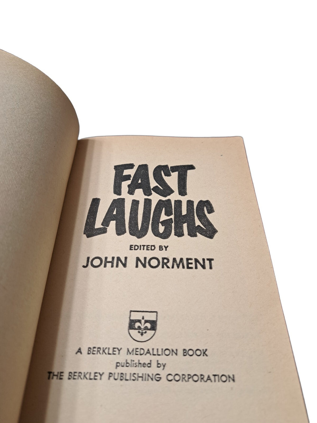 Vintage 1960 Fast Laughs book edited by John Norment