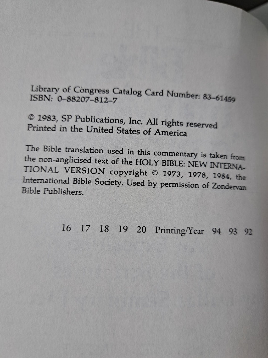 Vintage 1983/1985 The Bible Knowledge Commentary: Old & New Testaments books