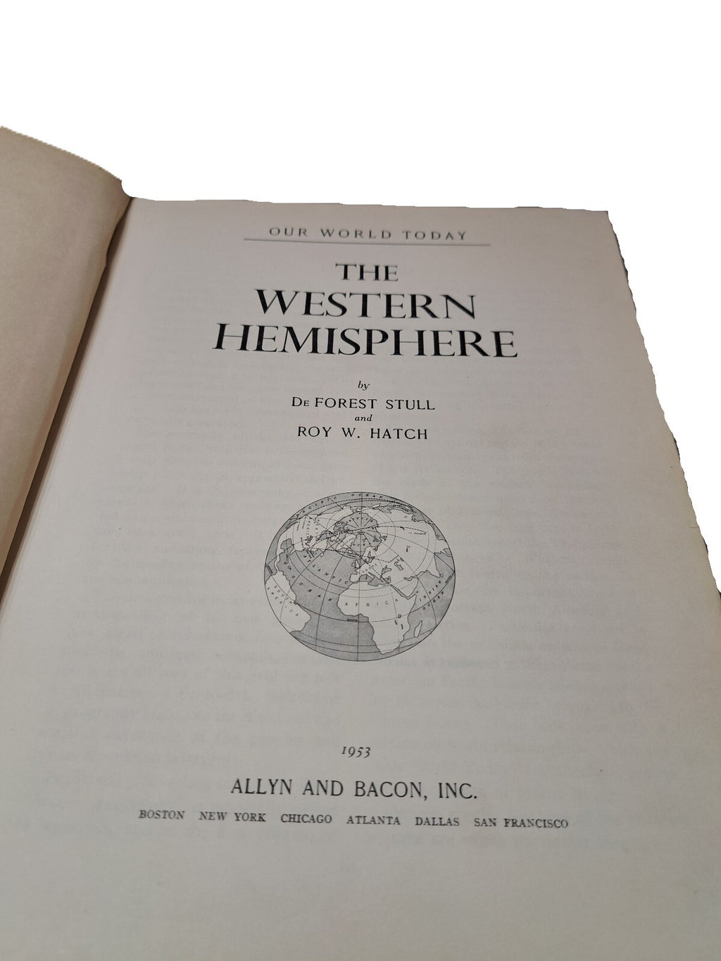 Vintage 1953 Our World Today: The Western Hemisphere book by Stull & Hatch