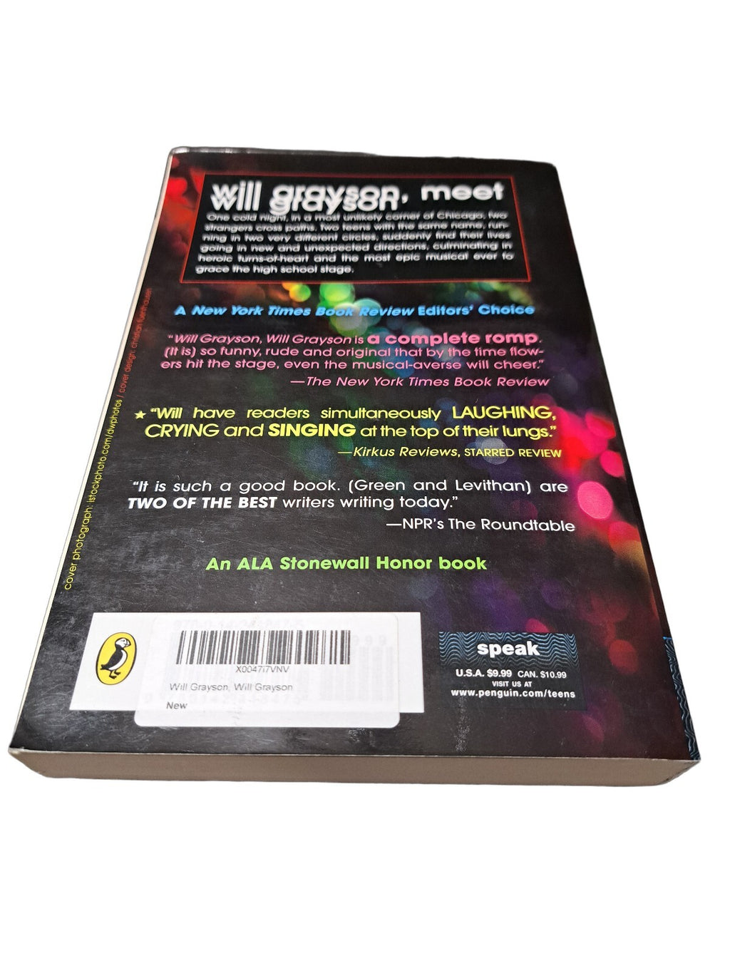 2010 Will Grayson, Will Grayson by John Green and David Levithan